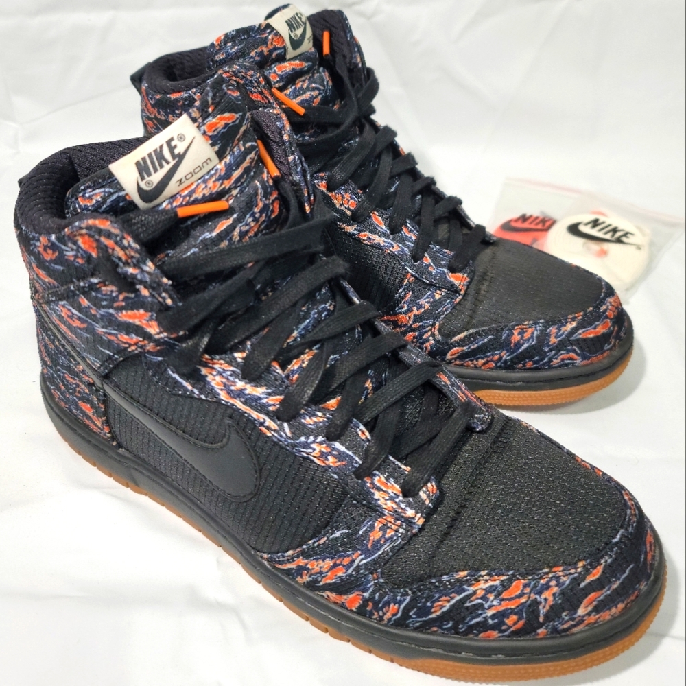 Nike Dunk High Supreme Black Sail, Tiger Camo, size 12 BN Kith